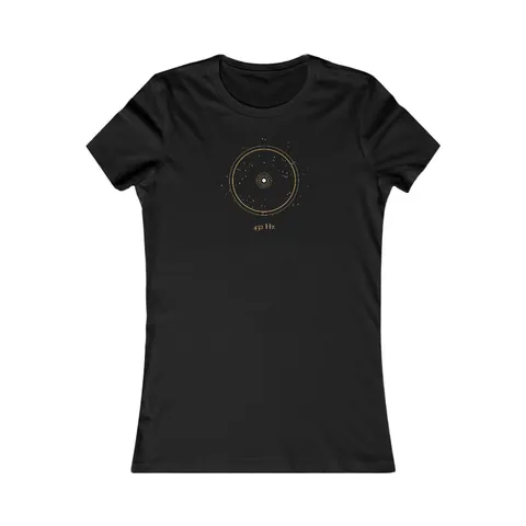 432 Hz Entspannung · Atem-Ring – Damen-T-Shirt in Schwarz, Vorderseite