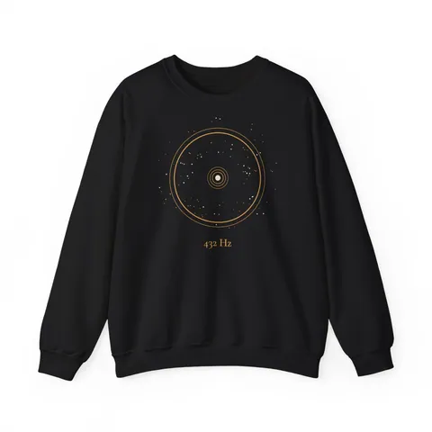 432 Hz Entspannung · Atem-Ring – Sweatshirt in Schwarz