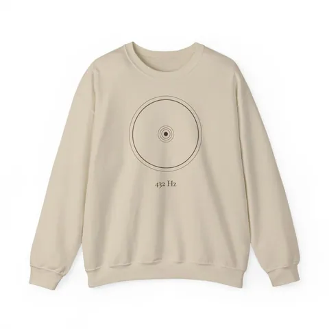 432 Hz Entspannung · Atem-Ring – Sweatshirt in Sand