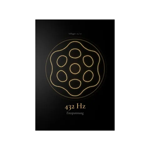 432 Hz Entspannung · Chladni-Figur – Poster