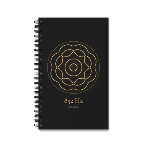 852 Hz Intuition · Chladni-Figur – Notizbuch