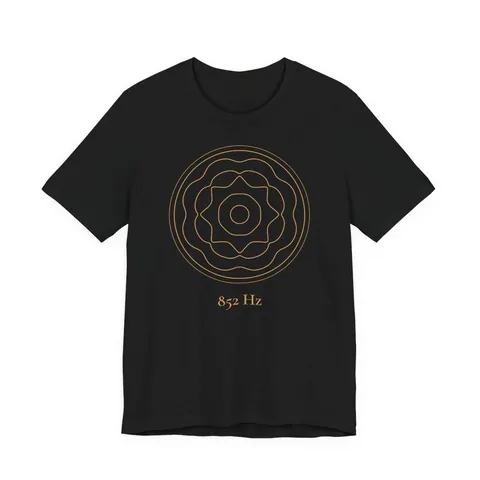 852 Hz Intuition · Chladni-Figur – T-Shirt in Schwarz