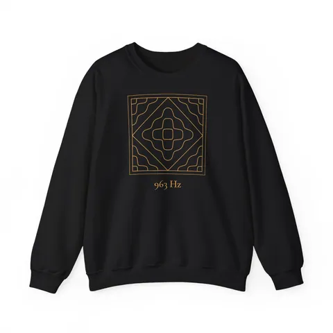 963 Hz Einheit · Chladni-Figur – Sweatshirt in Schwarz