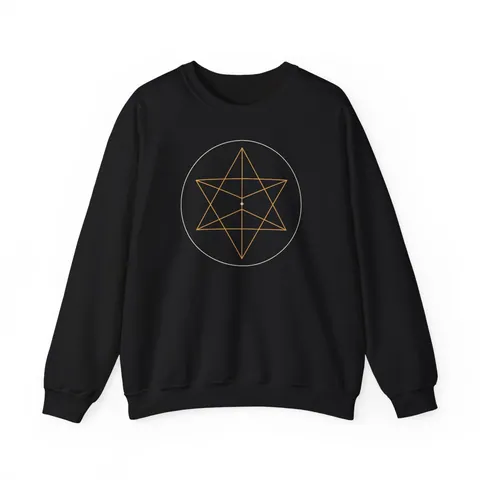 Merkaba · Schutz – Sweatshirt in Schwarz