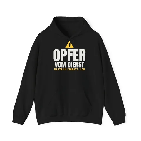 Opfer vom Dienst – Hoodie in Schwarz
