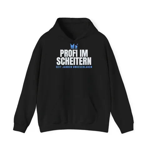 Profi im Scheitern – Hoodie in Schwarz