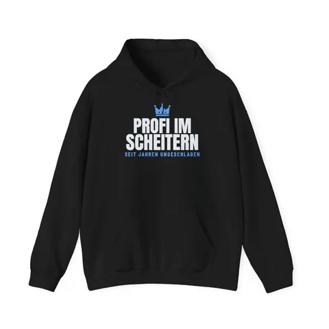 Profi im Scheitern – Hoodie in Schwarz