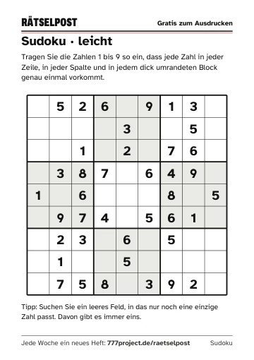 Seite 2: Sudoku leicht