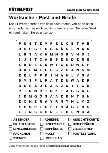 Seite 2: Post und Briefe