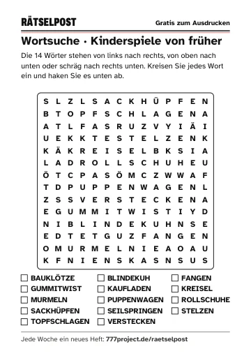 Seite 3: Kinderspiele von früher