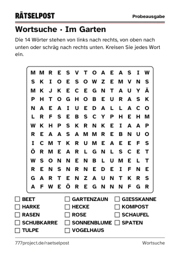 Seite 5: Zweite Wortsuche