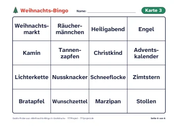 Seite 6: Bingokarte 3